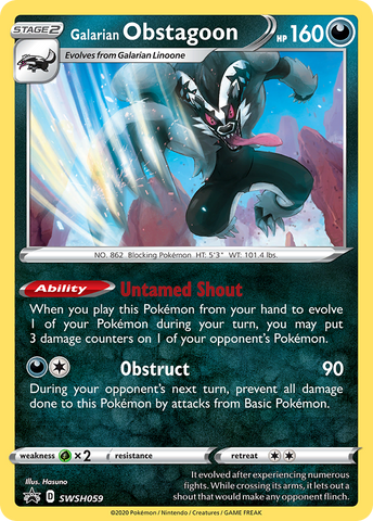 Galarian Obstagoon (SWSH059) [Sword &amp; Shield: Black Star Promos] 