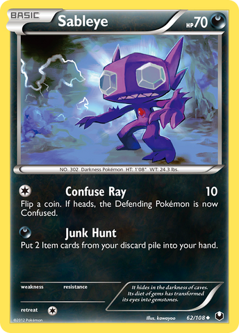 Sableye (62/108) [Black &amp; White: Dark Explorers] 