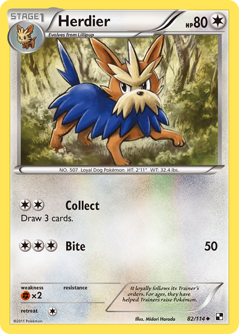 Herdier (82/114) [Black &amp; White: Base Set] 