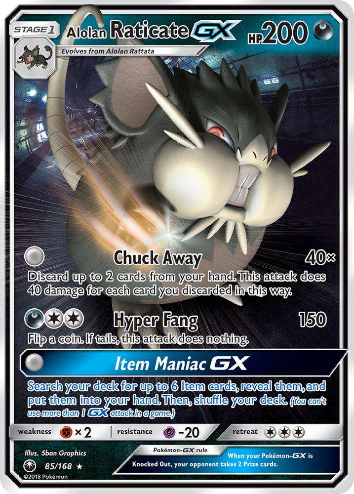 Alolan Raticate GX (85/168) [Sun &amp; Moon: Celestial Storm] 