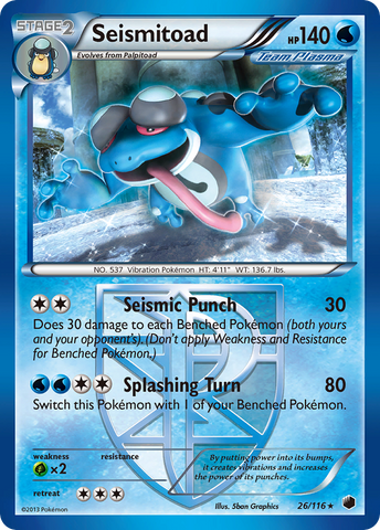 Seismitoad (26/116) [Black &amp; White: Plasma Freeze] 