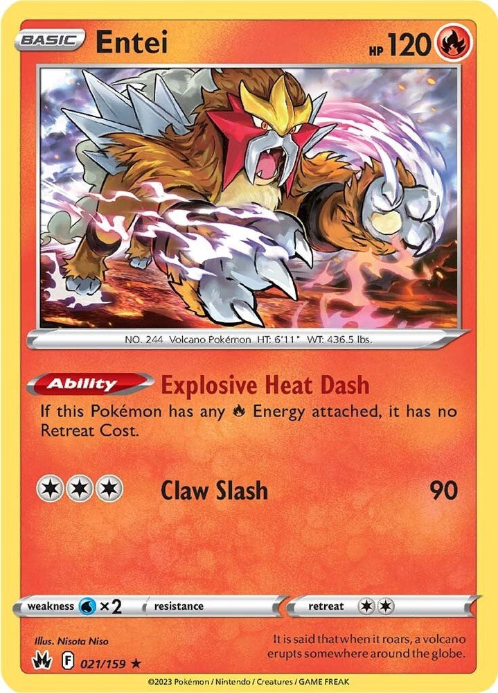 Entei (021/159) [Sword &amp; Shield: Crown Zenith] 