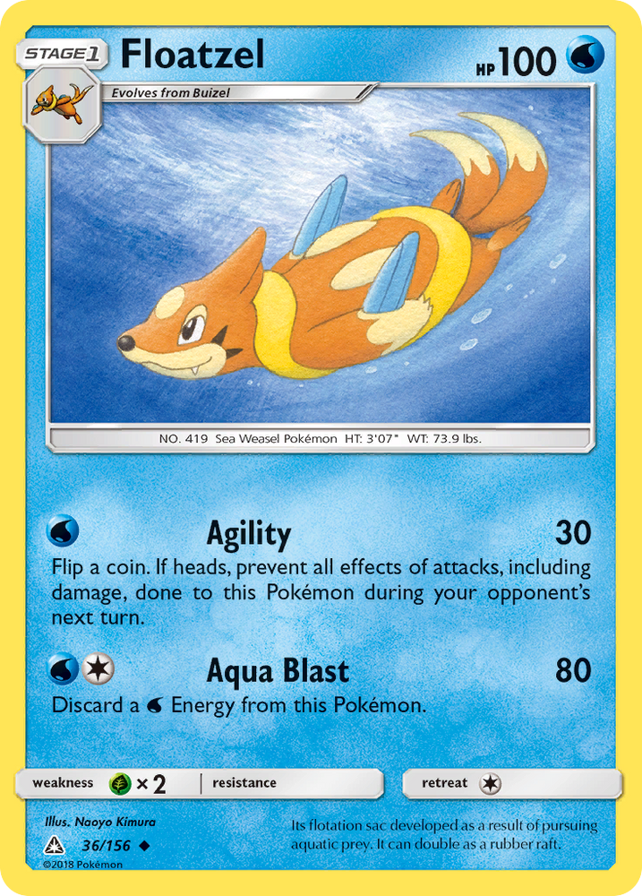 Floatzel (36/156) [Sun &amp; Moon: Ultra Prism] 