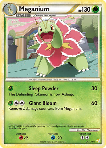 Meganium (26/123) (Theme Deck Exclusive) [HeartGold &amp; SoulSilver: Base Set] 