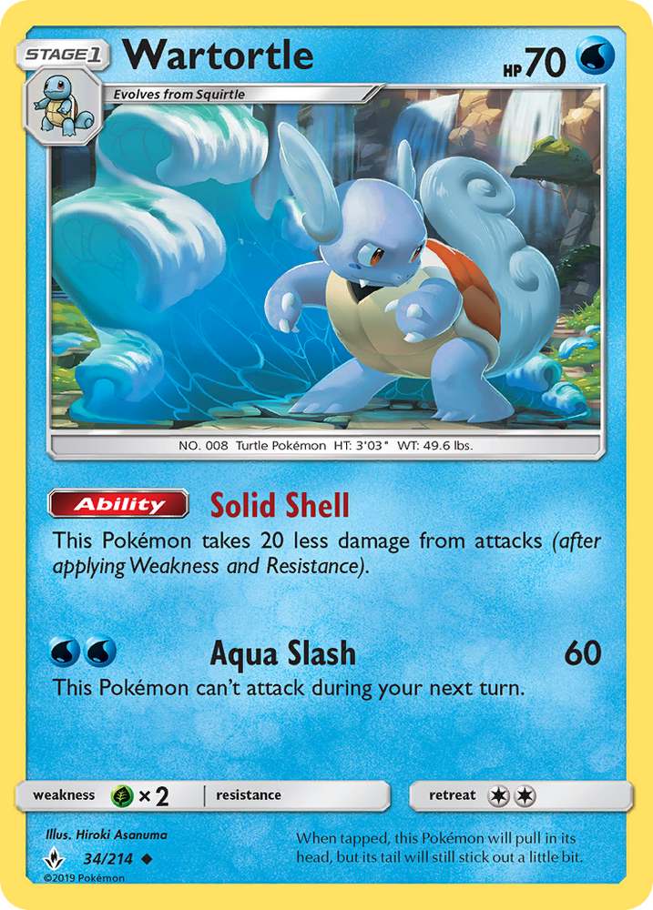 Wartortle (34/214) [Sun &amp; Moon: Unbroken Bonds] 