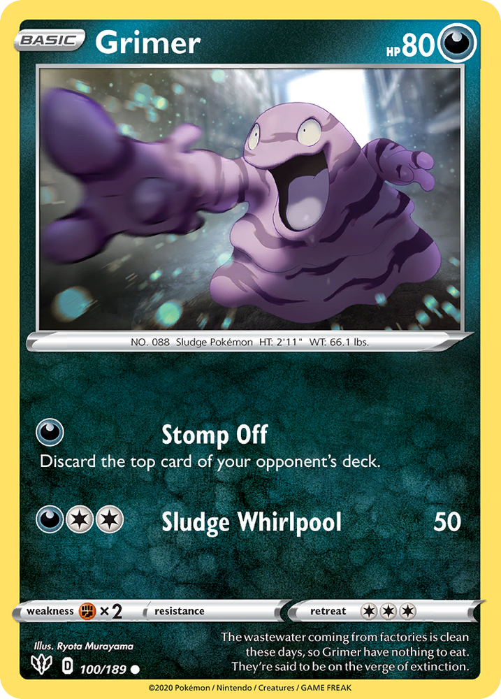 Grimer (100/189) [Sword &amp; Shield: Darkness Ablaze] 