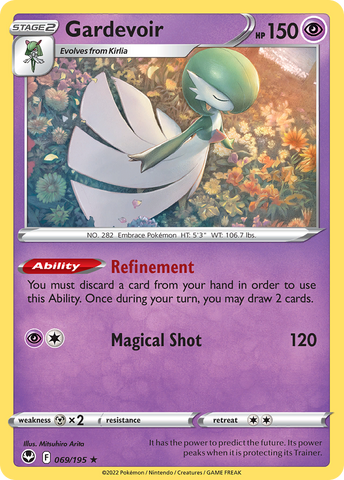 Gardevoir (069/195) (Theme Deck Exclusive) [Sword &amp; Shield: Silver Tempest] 