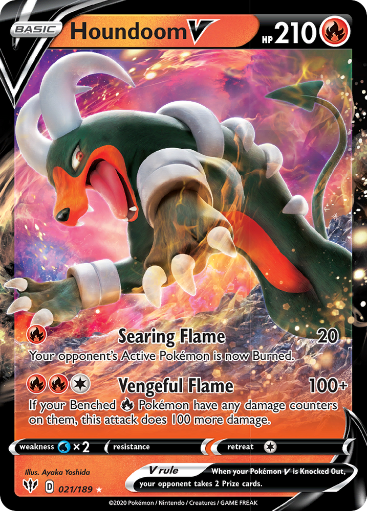 Houndoom V (021/189) [Sword &amp; Shield: Darkness Ablaze] 