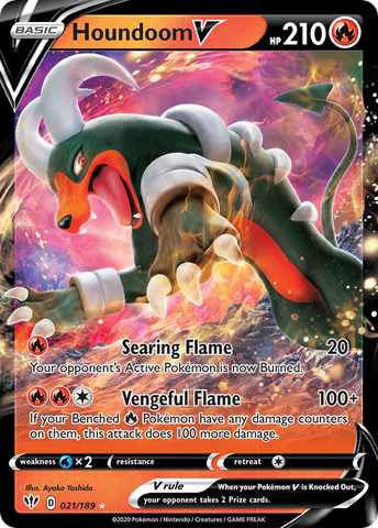 Houndoom V (021/189) [Sword &amp; Shield: Darkness Ablaze] 