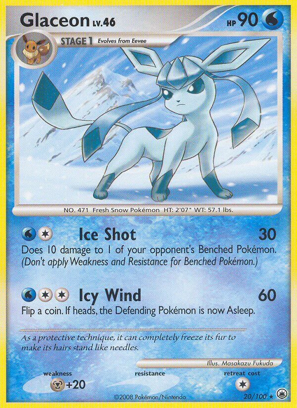 Glaceon (20/100) (Theme Deck Exclusive) [Diamond &amp; Pearl: Majestic Dawn] 