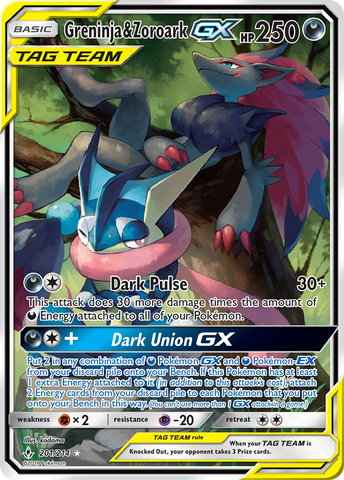 Greninja &amp; Zoroark GX (201/214) [Sun &amp; Moon: Unbroken Bonds] 