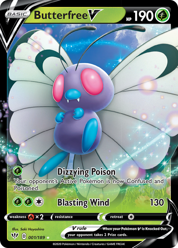 Butterfree V (001/189) [Sword &amp; Shield: Darkness Ablaze] 