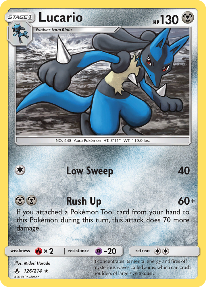 Lucario (126/214) [Sun &amp; Moon: Unbroken Bonds] 