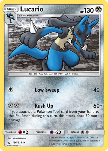 Lucario (126/214) [Sun &amp; Moon: Unbroken Bonds] 