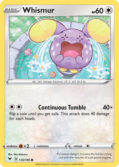 Whismur (135/185) [Sword &amp; Shield: Vivid Voltage] 