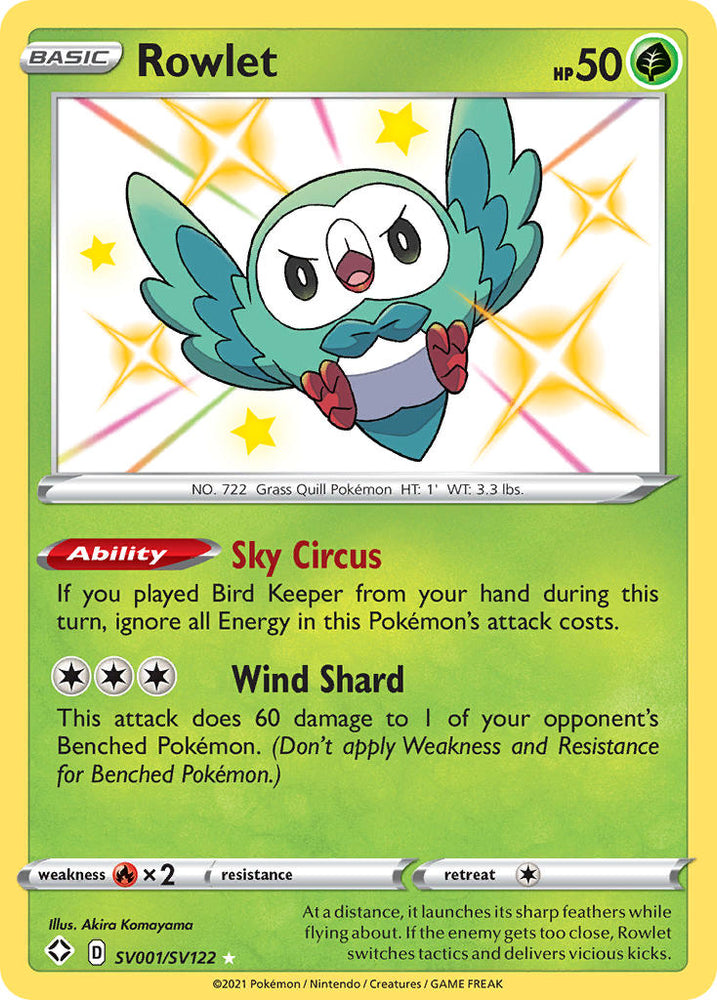 Rowlet (SV001/SV122) [Sword &amp; Shield: Shining Fates] 