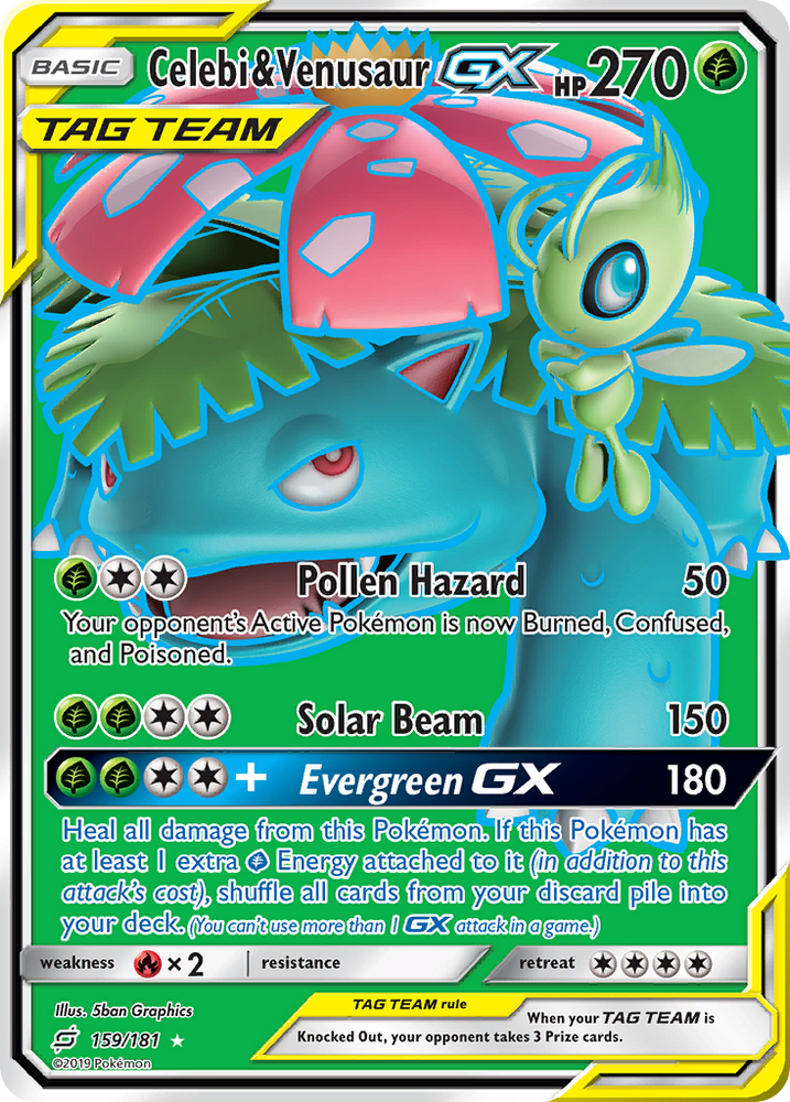 Celebi &amp; Venusaur GX (159/181) [Sun &amp; Moon: Team Up] 