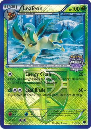 Leafeon (11/116) (States Championship Promo) [Black &amp; White: Plasma Freeze] 