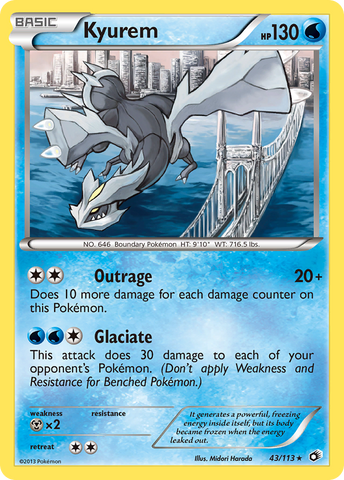 Kyurem (43/113) (Theme Deck Exclusive) [Black &amp; White: Legendary Treasures] 