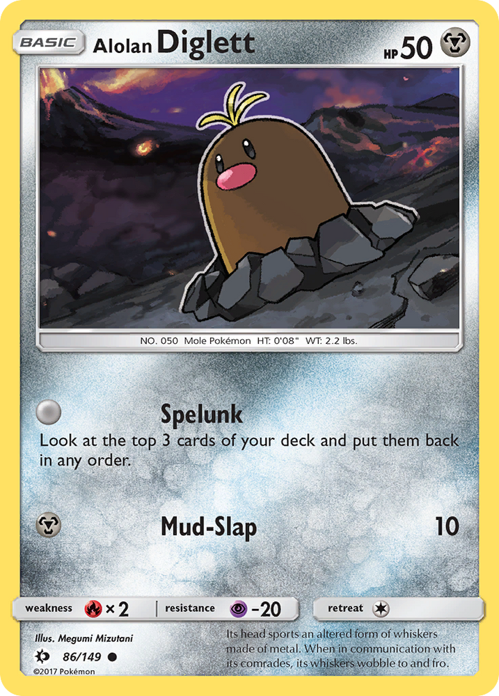 Alolan Diglett (86/149) [Sun &amp; Moon: Base Set] 