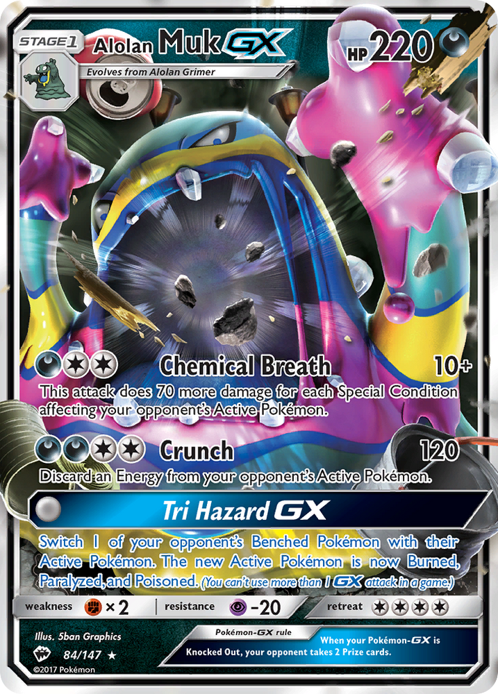 Alolan Muk GX (84/147) [Sun &amp; Moon: Burning Shadows] 