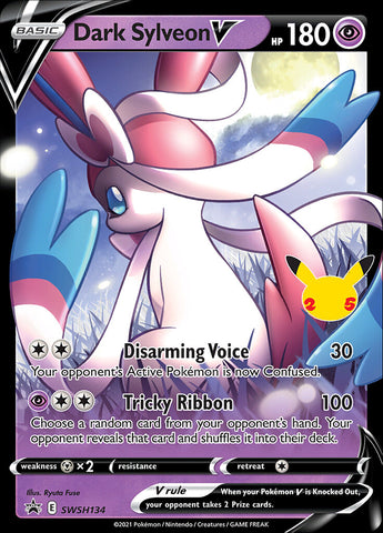 Dark Sylveon V (SWSH134) (Celebrations) [Sword &amp; Shield: Black Star Promos] 