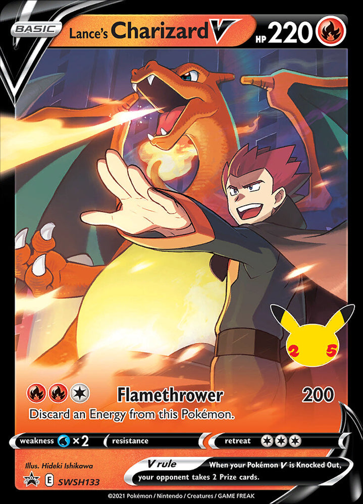 Lance's Charizard V (SWSH133) (Celebrations) [Sword &amp; Shield: Black Star Promos] 