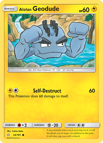 Alolan Geodude (34/181) [Sun &amp; Moon: Team Up] 