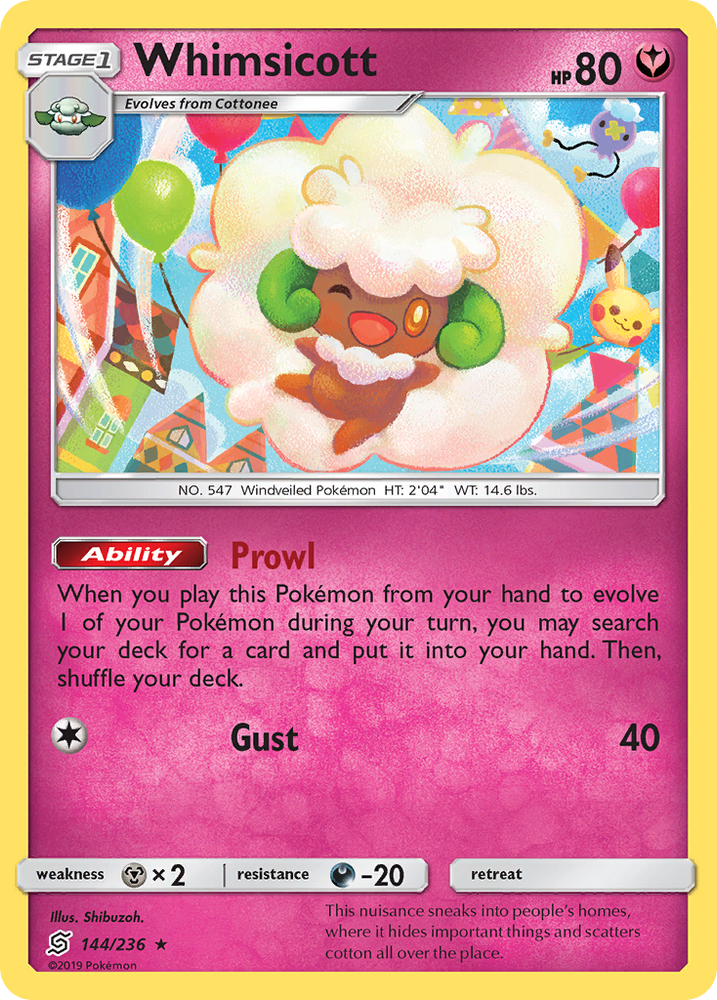 Whimsicott (144/236) [Sun &amp; Moon: Unified Minds] 