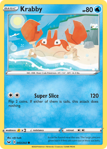 Krabby (043/202) [Sword &amp; Shield: Base Set] 