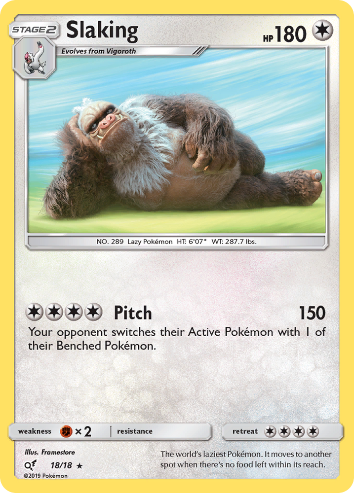 Slaking (18/18) [Sun &amp; Moon: Detective Pikachu] 