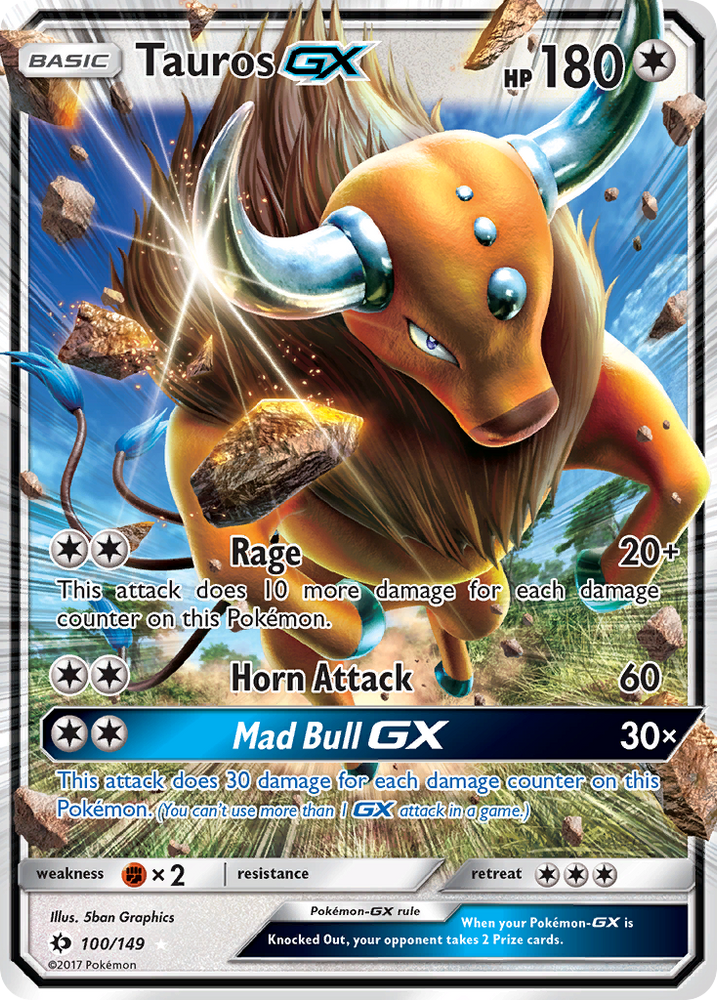 Tauros GX (100/149) [Sun &amp; Moon: Base Set] 