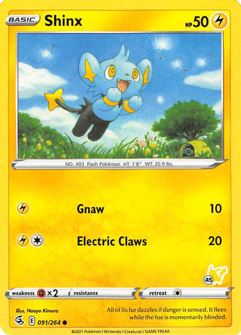 Shinx (091/264) (Pikachu Stamp #45) [Battle Academy 2022]