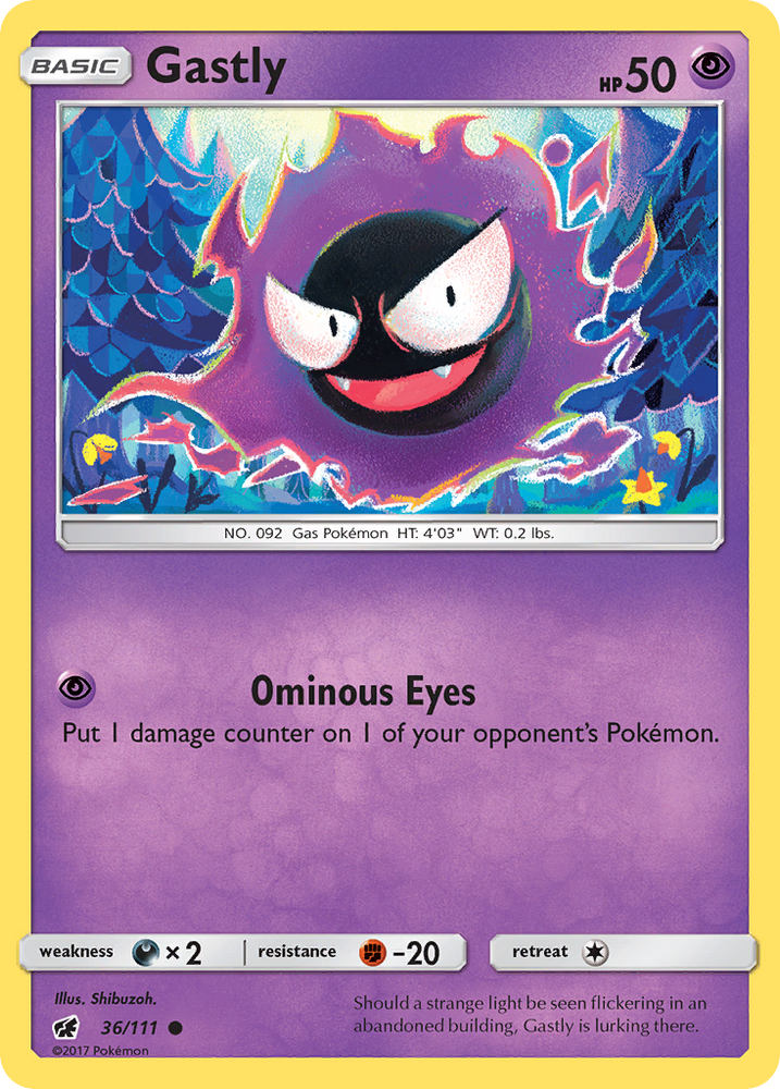 Gastly (36/111) [Sun &amp; Moon: Crimson Invasion] 