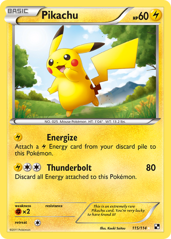 Pikachu (115/114) [Black &amp; White: Base Set] 