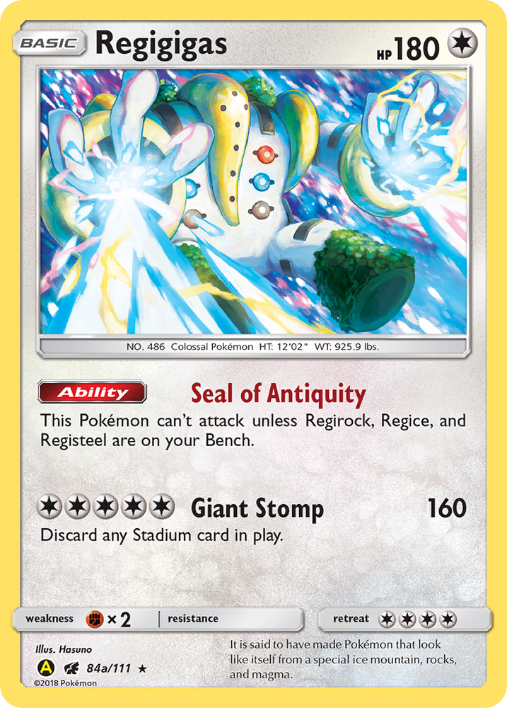 Regigigas (84a/111) (Alternate Art Promo) [Sun &amp; Moon: Crimson Invasion] 