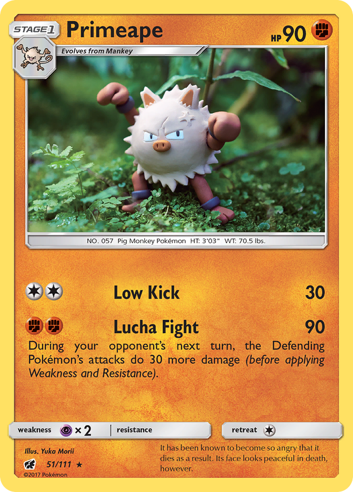 Primeape (51/111) [Sun &amp; Moon: Crimson Invasion] 