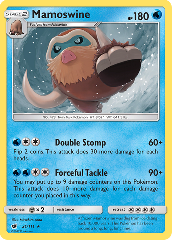 Mamoswine (21/111) [Sun &amp; Moon: Crimson Invasion] 