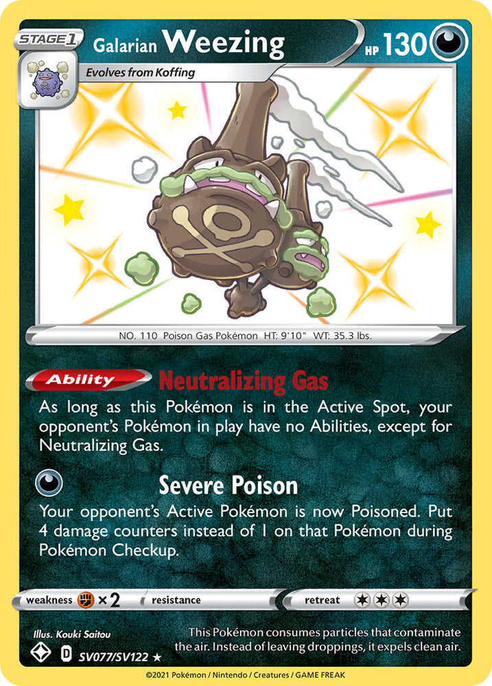 Galarian Weezing (SV077/SV122) [Sword &amp; Shield: Shining Fates] 