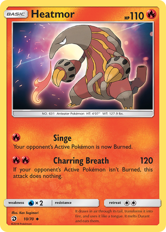 Heatmor (10/70) [Sun &amp; Moon: Dragon Majesty] 