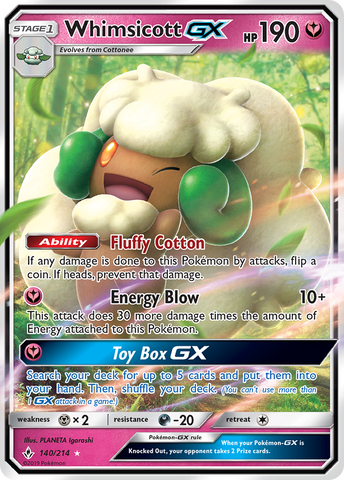 Whimsicott GX (140/214) [Sun &amp; Moon: Unbroken Bonds] 