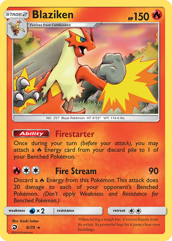 Blaziken (6/70) [Sun &amp; Moon: Dragon Majesty] 