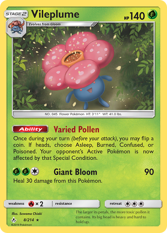 Vileplume (8/214) [Sun &amp; Moon: Unbroken Bonds] 