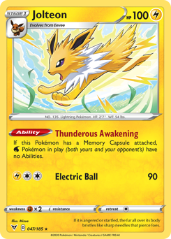 Jolteon (047/185) [Sword &amp; Shield: Vivid Voltage] 