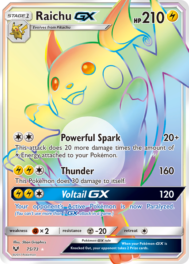 Raichu GX (75/73) [Sun &amp; Moon: Shining Legends] 