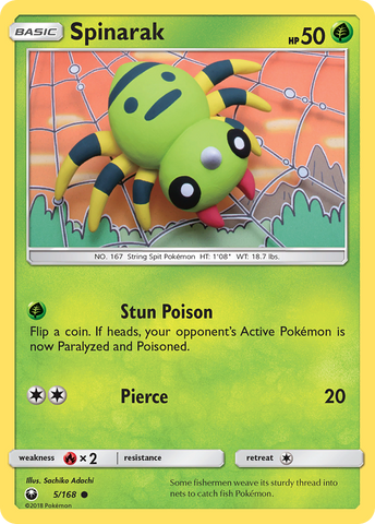 Spinarak (5/168) [Sun &amp; Moon: Celestial Storm] 