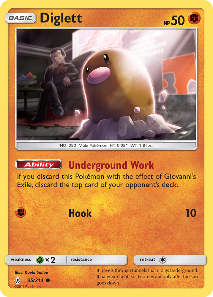 Diglett (85/214) [Sun &amp; Moon: Unbroken Bonds] 