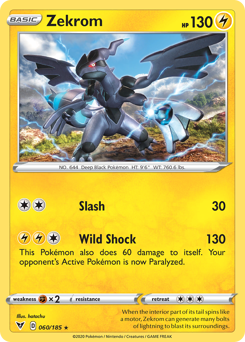 Zekrom (060/185) [Sword &amp; Shield: Vivid Voltage] 