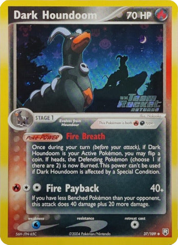 Dark Houndoom (37/109) (Stamped) [EX: Team Rocket Returns]