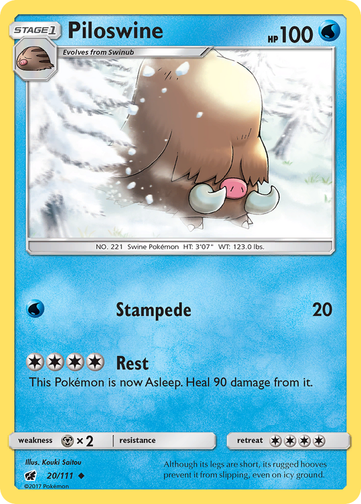 Piloswine (20/111) [Sun &amp; Moon: Crimson Invasion] 